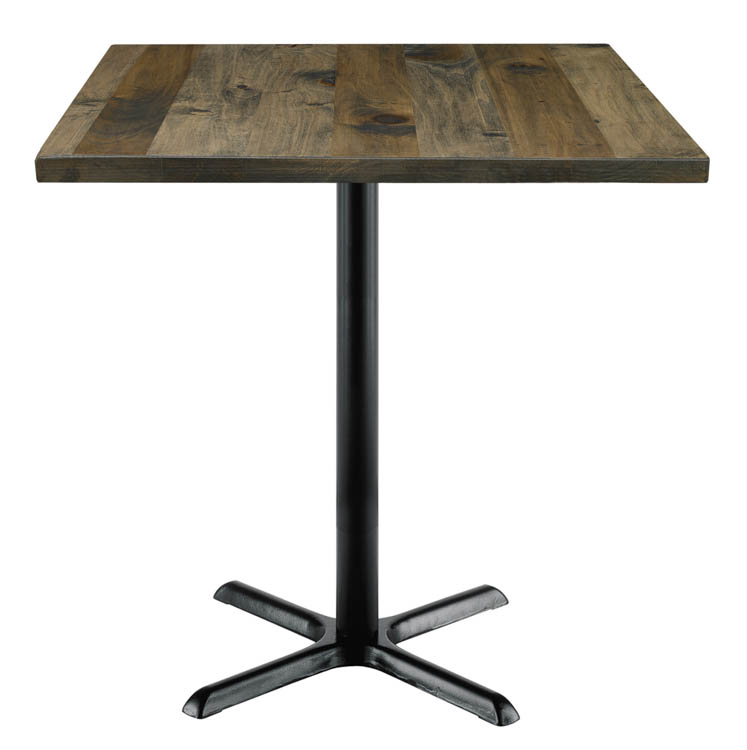 36in Square Vintage Wood Bistro Table by KFI Seating