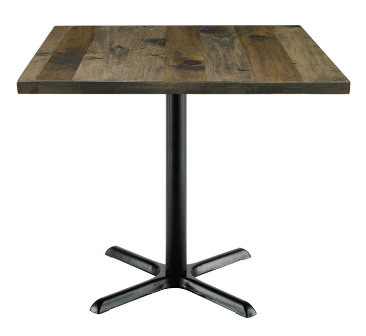 36in Square Vintage Wood Top Table by KFI Seating