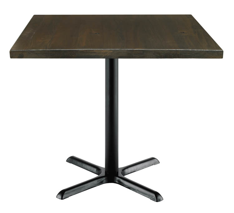 36in Square Vintage Wood Top Table by KFI Seating