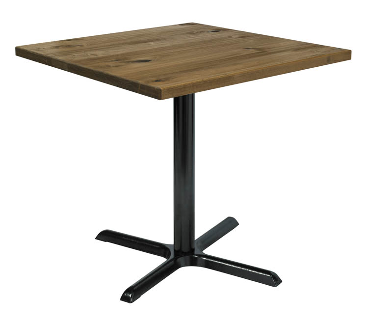 36" Square Vintage Wood Top Table by KFI Seating
