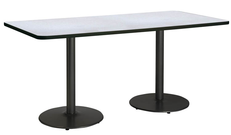8ft W x 36in H x 42in D Conference Table, Round Base by KFI Seating