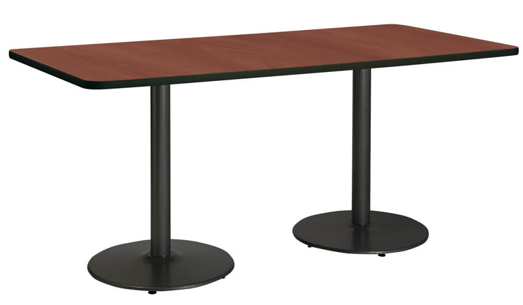 8ft W x 36in H x 42in D Conference Table, Round Base by KFI Seating