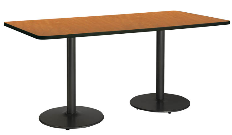 8ft W x 36in H x 42in D Conference Table, Round Base by KFI Seating