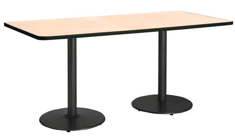 8ft W x 36in H x 42in D Conference Table, Round Base by KFI Seating