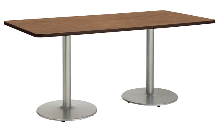 8ft W x 36in H x 42in D Conference Table, Round Base by KFI Seating