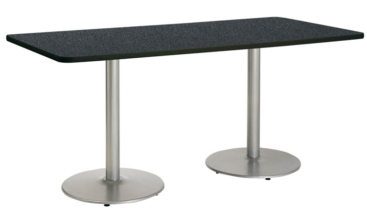 8ft W x 36in H x 42in D Conference Table, Round Base by KFI Seating