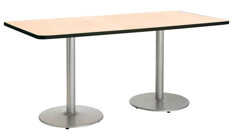 8ft W x 36in H x 42in D Conference Table, Round Base by KFI Seating