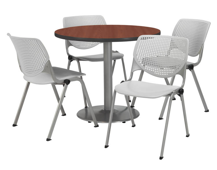 Cafeteria Table with 4 Chairs by KFI Seating