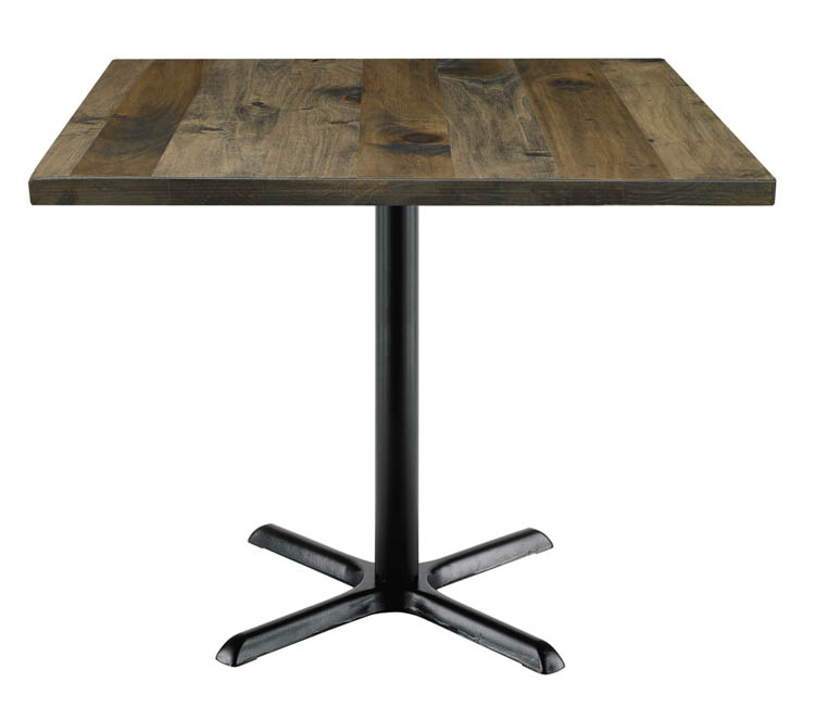 42in Square Vintage Wood Top Table by KFI Seating