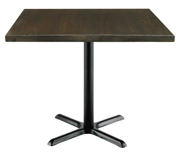 42in Square Vintage Wood Top Table by KFI Seating