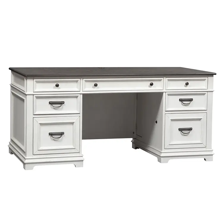 Executive Desk 66in W x 32in D with 2 File Storage Drawers by WFB Designs