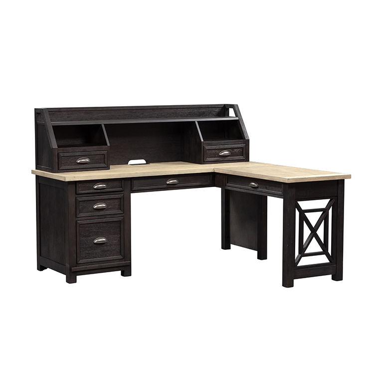 L-Shaped Desk with Hutch by WFB Designs