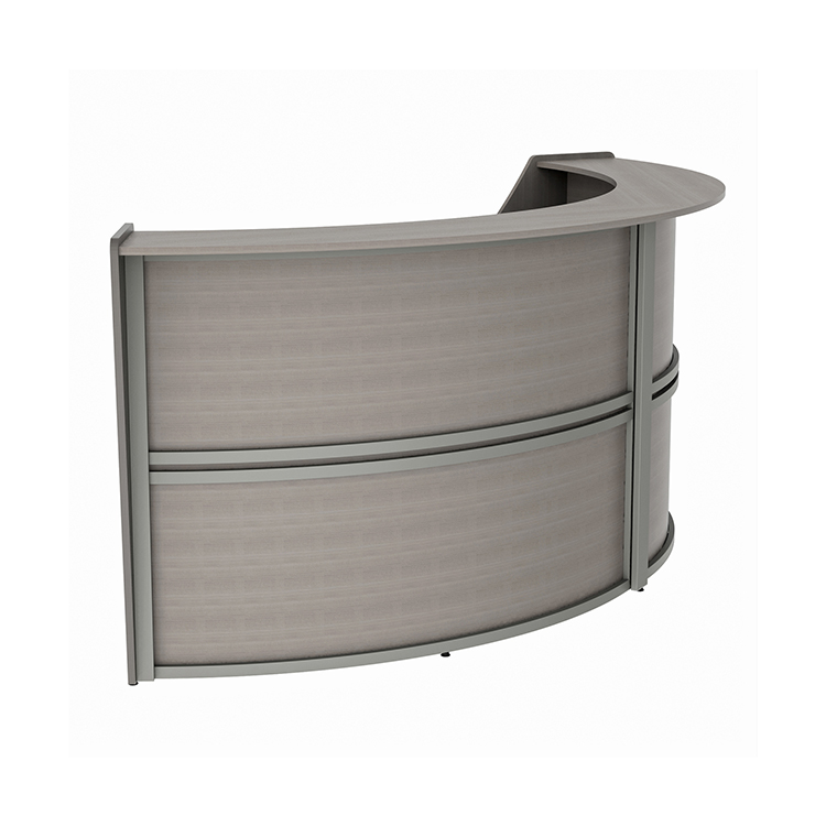 linea italia curved reception desk