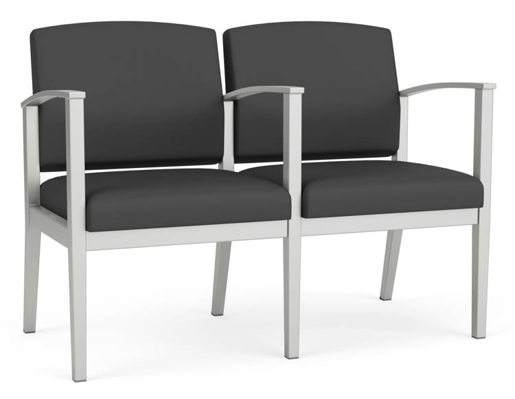 Polyurethane 2 Seater with Center Arm by Lesro