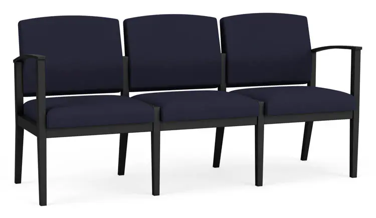 3 Seat Sofa 65in W x 23in D with Steel Frame and 300 lb Capacity by Lesro