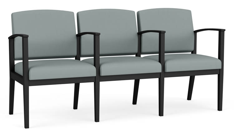 Polyurethane 3 Seater with Center Arms by Lesro