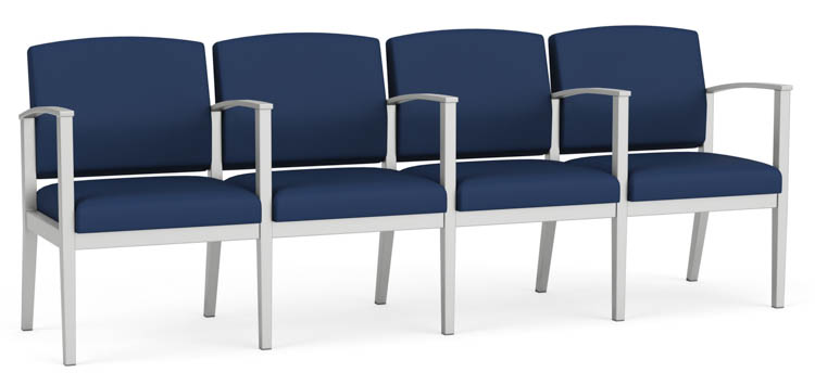 Polyurethane 4 Seater with Center Arms by Lesro