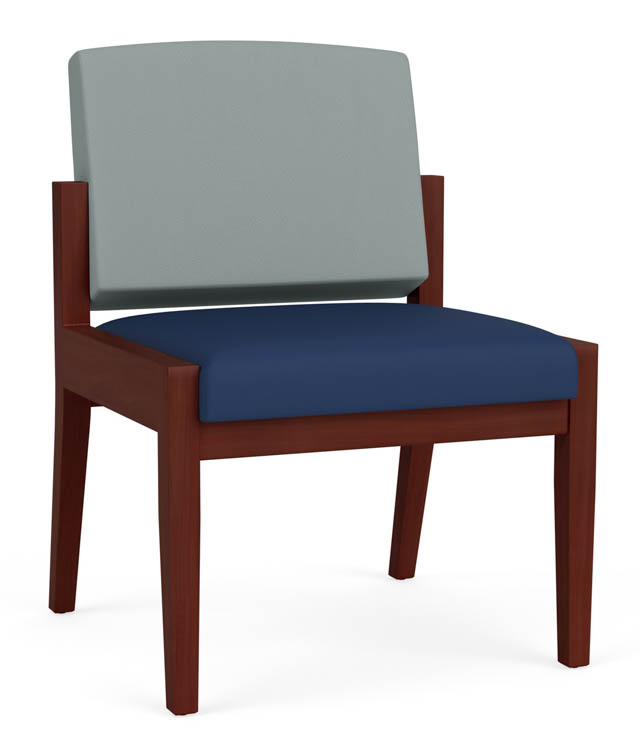Guest Chair Armless, Upholstered Seat, Upholstered Back by Lesro