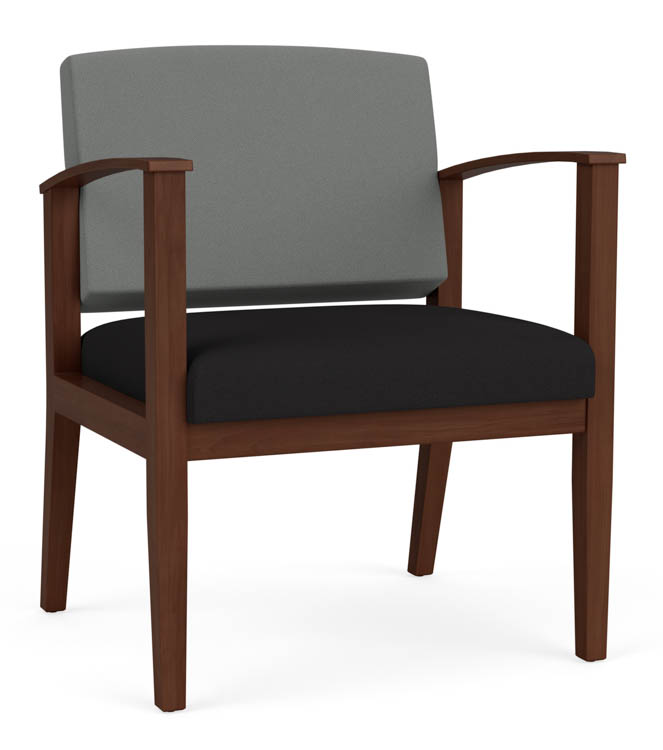 Oversize Guest Chair, Upholstered Seat, Uphosltered Back by Lesro