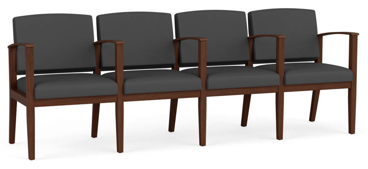 Polyurethane 4 Seats with Center Arms by Lesro