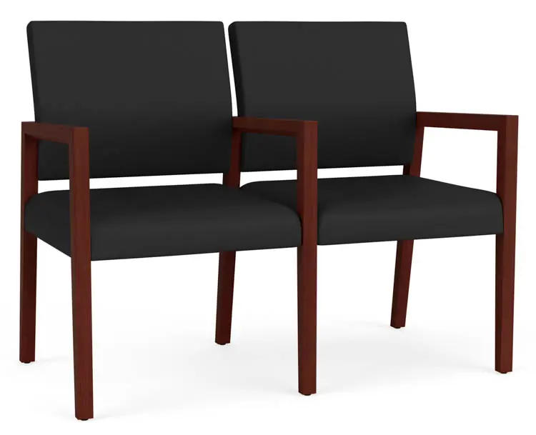 2 Seat Sofa 44in W x 24in D with Center Arms and Polyurethane Upholstery by Lesro