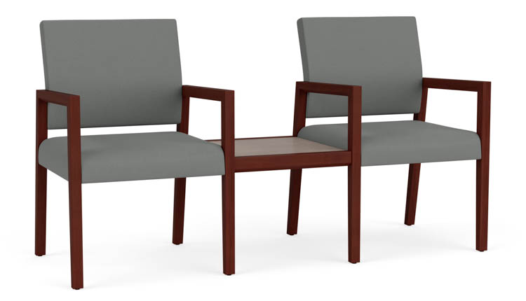 2 Chairs with Connecting Center Table by Lesro
