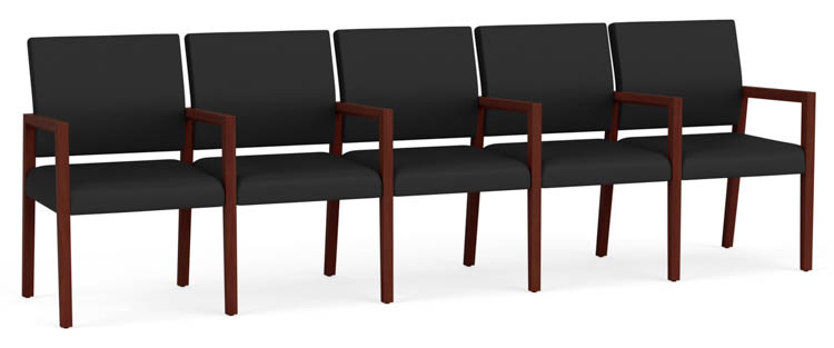 Polyurethane 5 Seats with Center Arms by Lesro