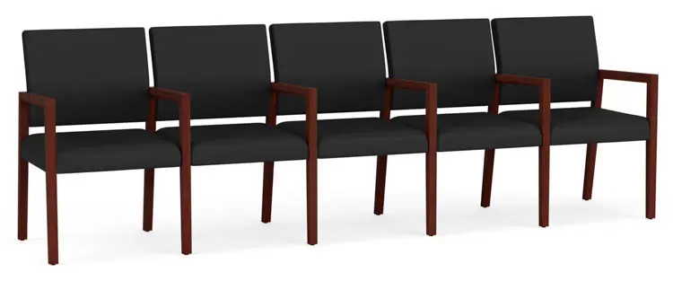 5 Seat Sofa 107in W x 24in D with Center Arms and Polyurethane by Lesro