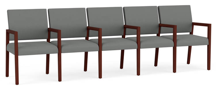 5 Seats with Center Arms by Lesro