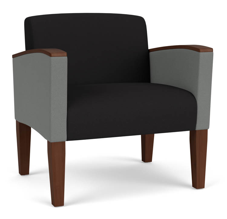 Oversize Guest Chair, Upholstered Seat, Back and Arms by Lesro