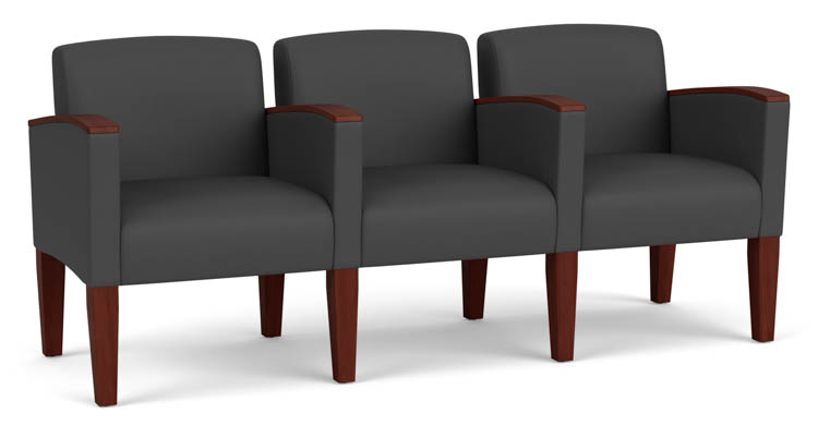 Polyurethane 3 Seats with Center Arms by Lesro