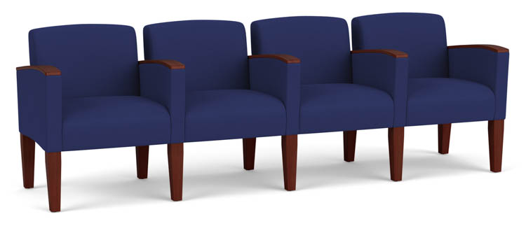 4 Seats with Center Arms by Lesro