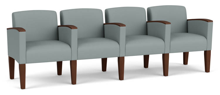 Polyurethane 4 Seats with Center Arms by Lesro