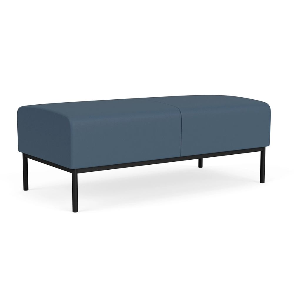 2 Seat Bench 48in W x 24in D with Steel Frame and Fabric by Lesro