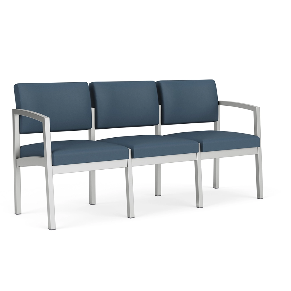 3 Seat Sofa 65in W x 25in D with Steel Frame and Fabric by Lesro