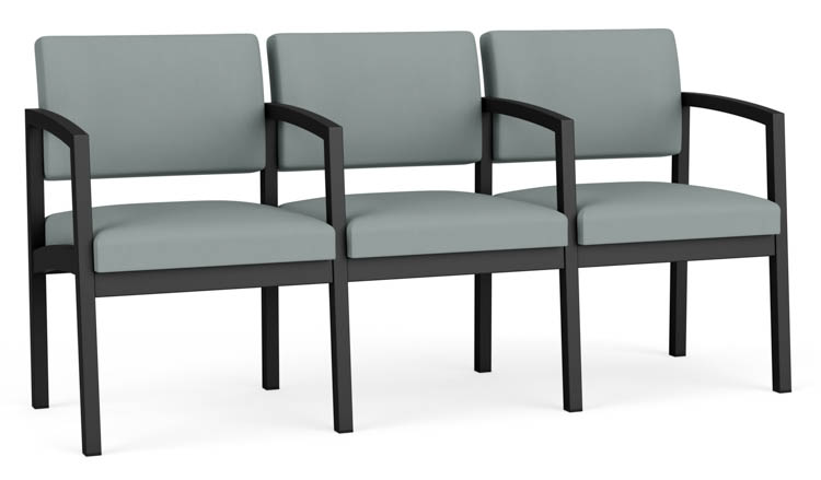 Polyurethane 3 Seat Sofa with Center Arms by Lesro