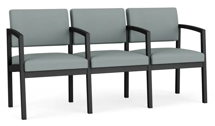 3 Seat Sofa 65in W x 25in D with Center Arms and Steel Frame by Lesro