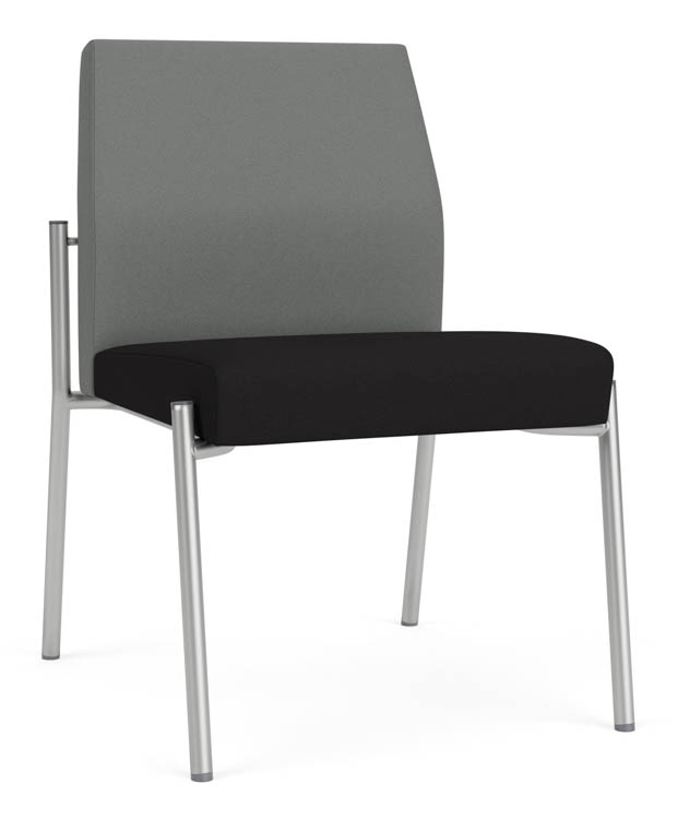 Armless Guest Chair, Upholstered Seat, Upholstered Back by Lesro