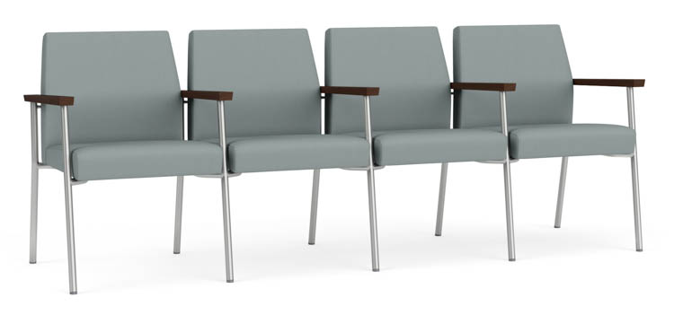 Polyurethane 4 Seats with Center Arms by Lesro