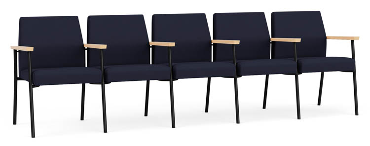 5 Seats with Center Arms by Lesro