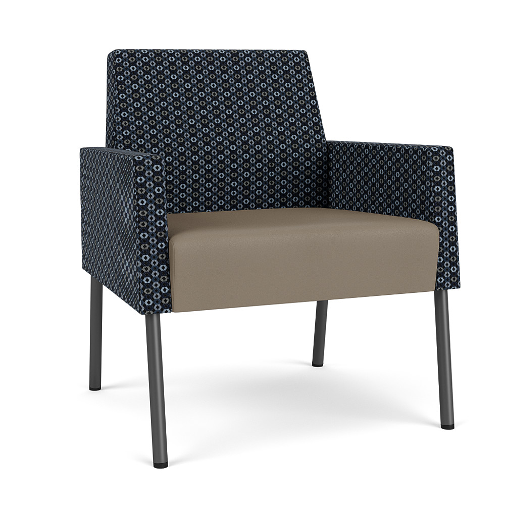 Polyurethane &amp; Fabric Guest Chair by Lesro
