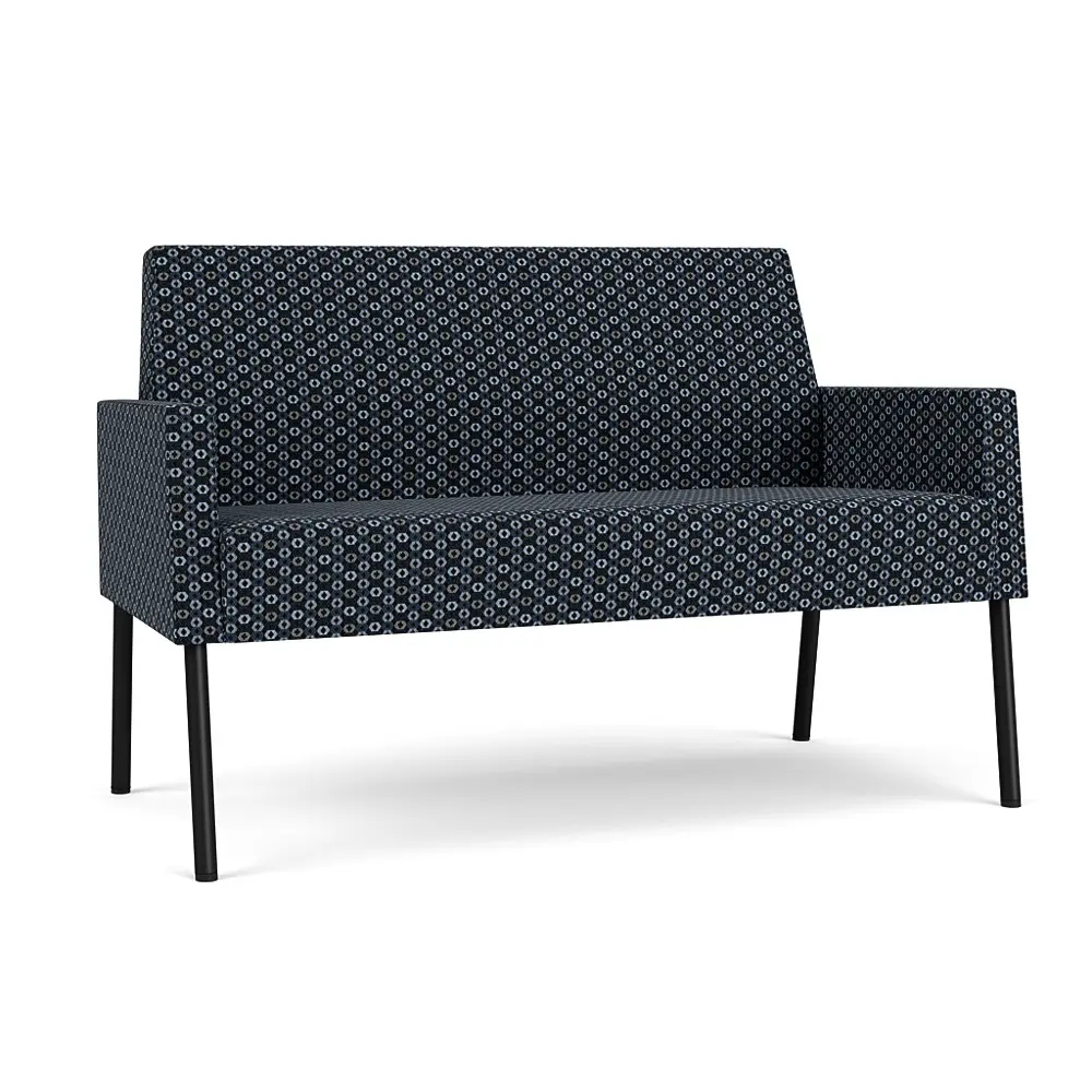 Mystic Lounge Reception Loveseat, Black, RS Night Sky Upholstery
