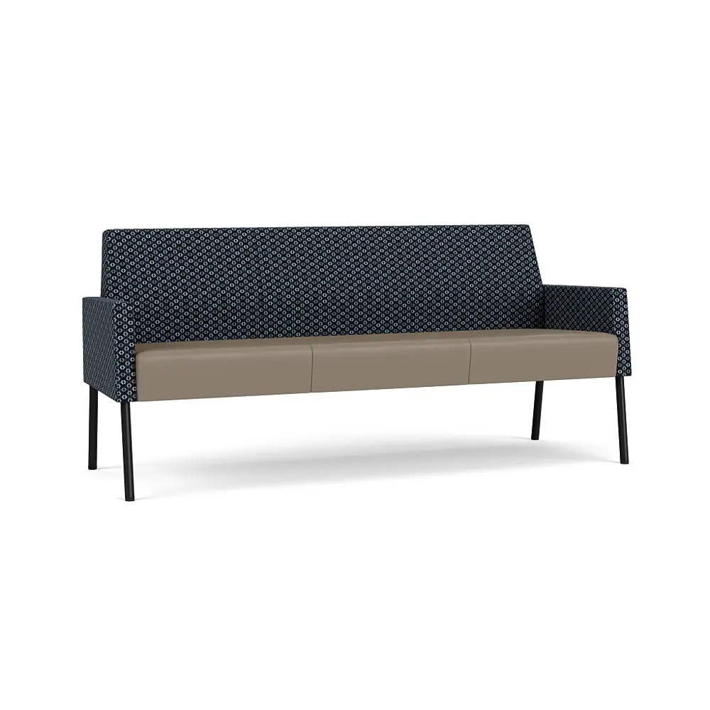 Mystic Lounge Reception Sofa, Black, RS Night Sky Back, MD Farro Seat, RS Night Sky Arm Panels