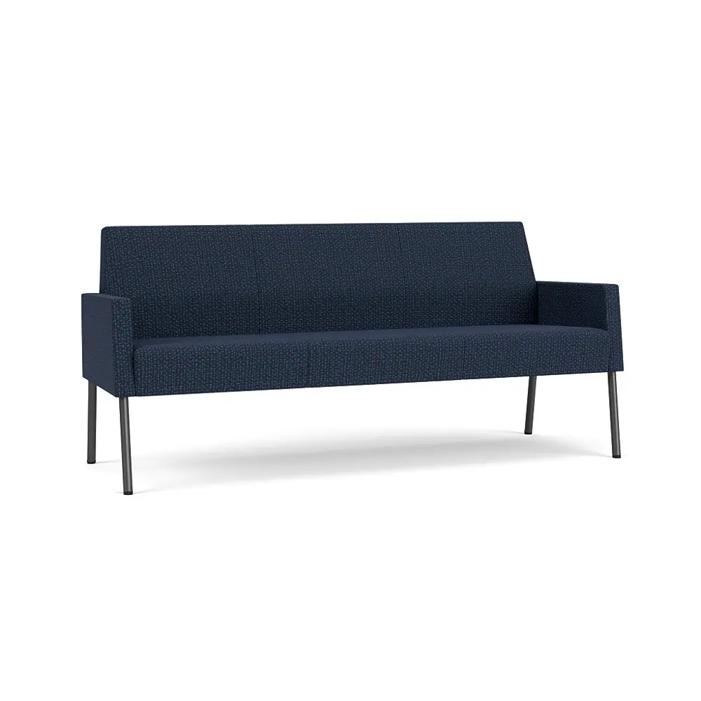Mystic Lounge Reception Sofa, Charcoal, RF Blueberry Upholstery