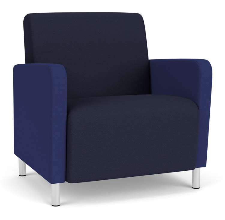 Oversize Guest Chair, Upholstered Seat,  Back and Arms by Lesro