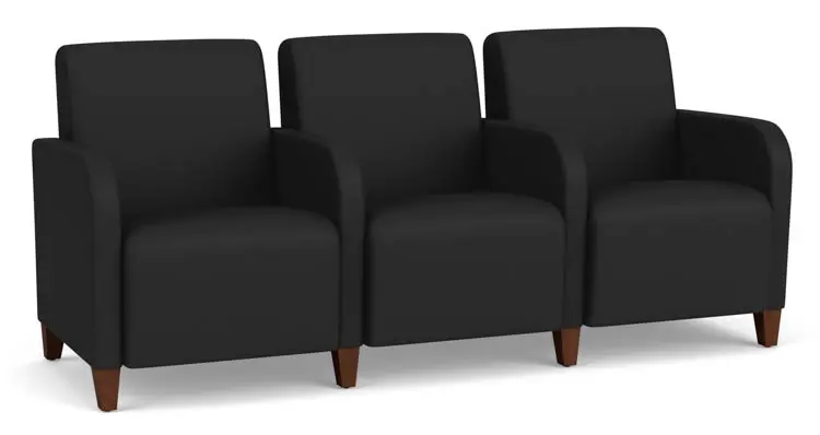 3 Seat Sofa Polyurethane 75in W x 30in D with Center Arms by Lesro