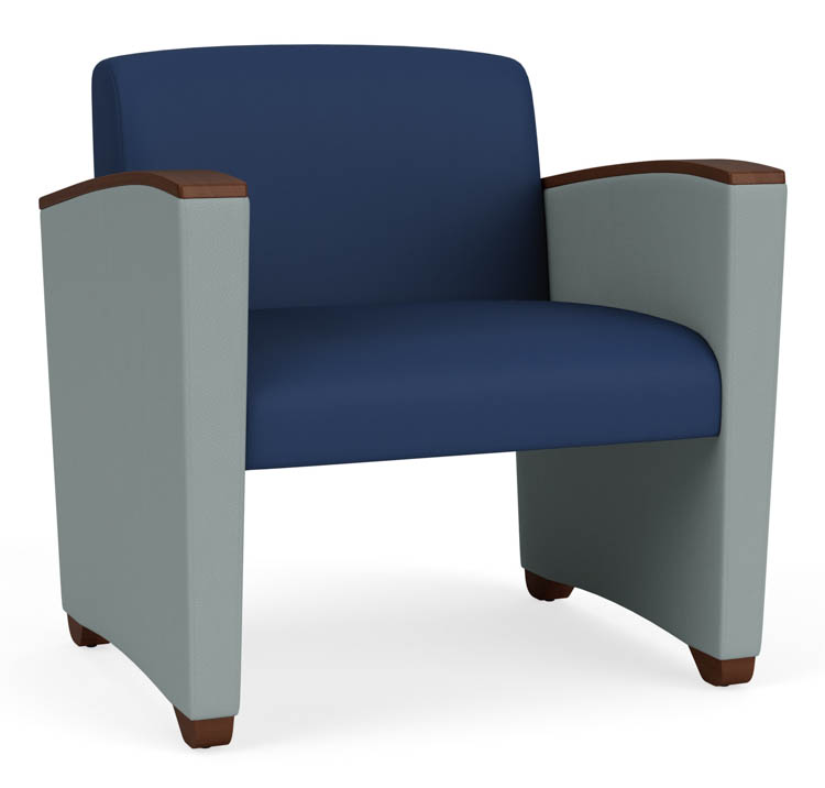 Oversize Guest Chair, Upholstered Seat, Back and Arms by Lesro