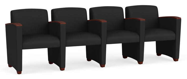 Polyurethane 4 Seats with Center Arms by Lesro