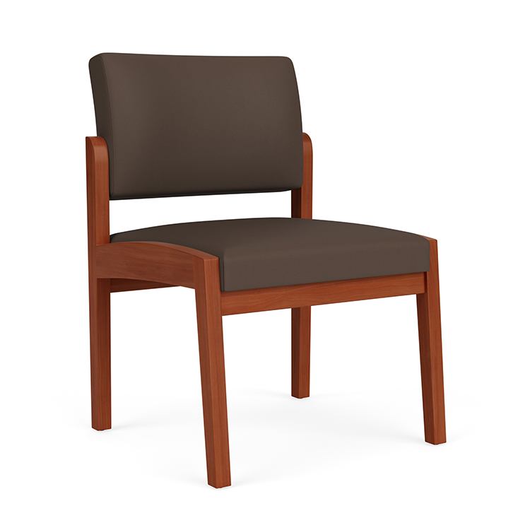 Lenox Wood Armless Guest Chair - Standard Upholstery by Lesro