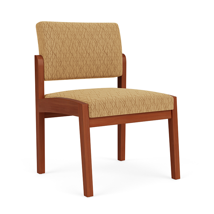 Lenox Wood Armless Guest Chair - Pattern Upholstery by Lesro